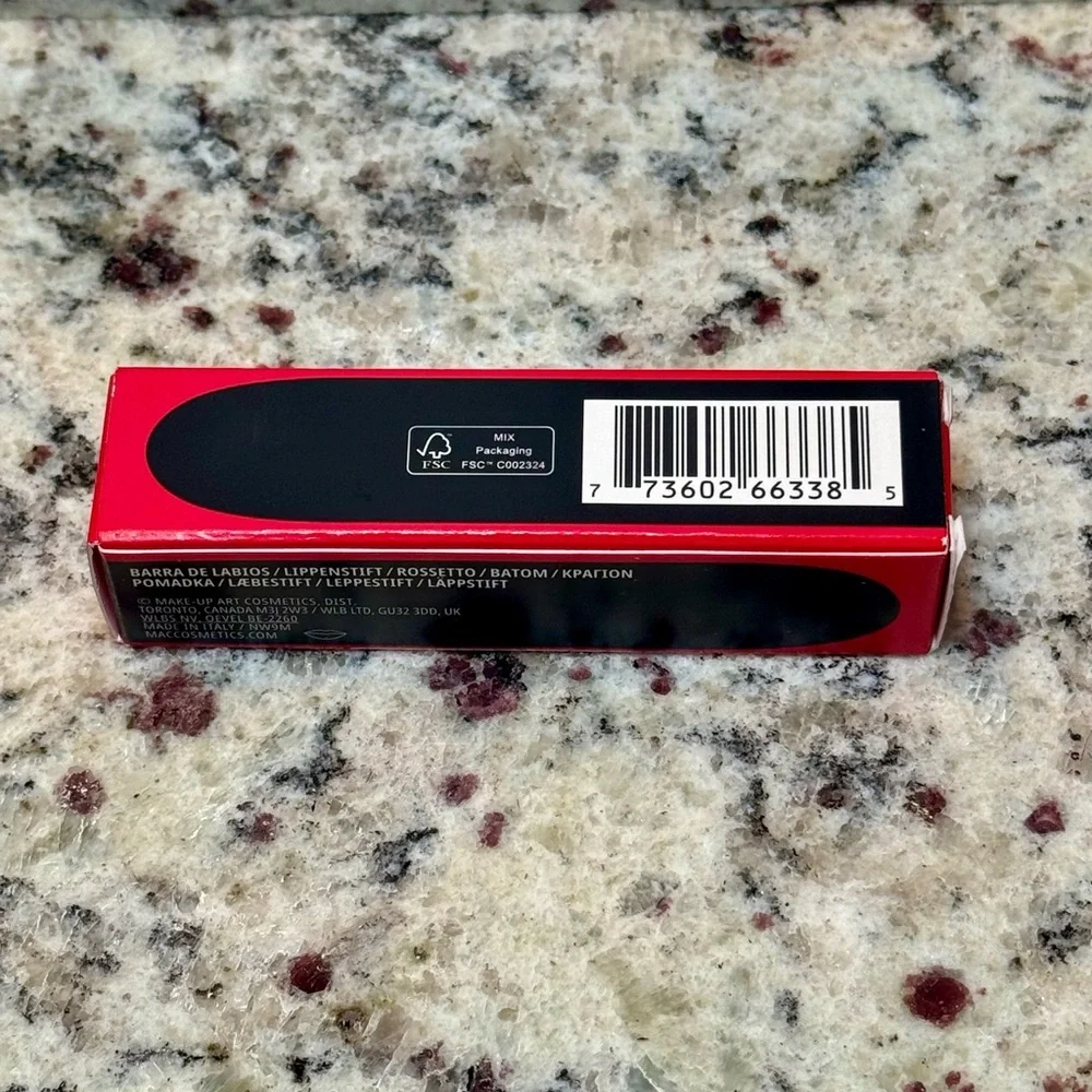 MACximal Left on Red Satin Lipstick